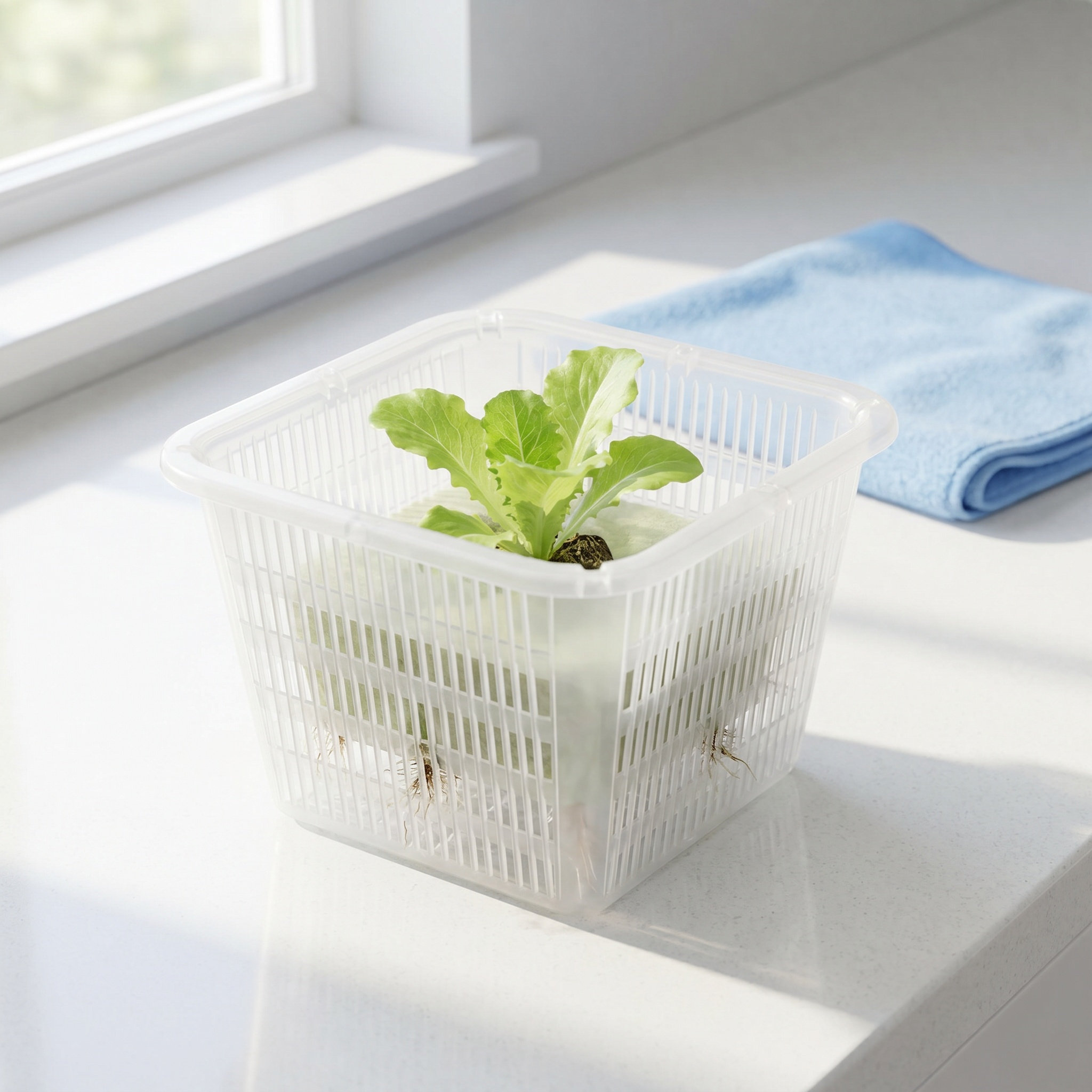 Plant Pot - 6Pcs Square Mesh Hydroponic Plant Pots