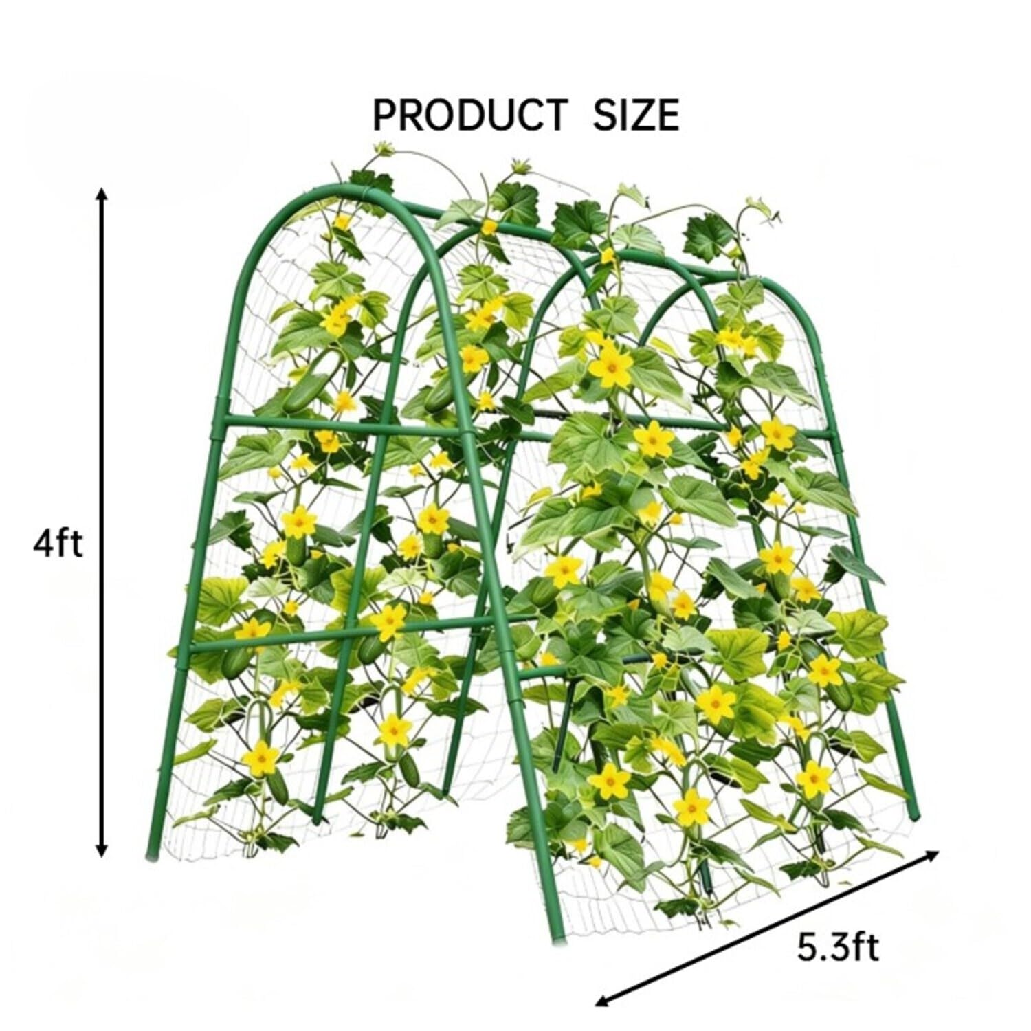 4x5.3FT Garden Arch Trellis fo - Raised Garden Bed ulasan dan harga