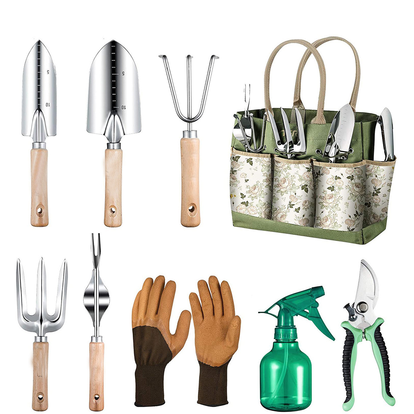 9-Piece Gardening Tool With He - Garden Gloves ulasan dan harga