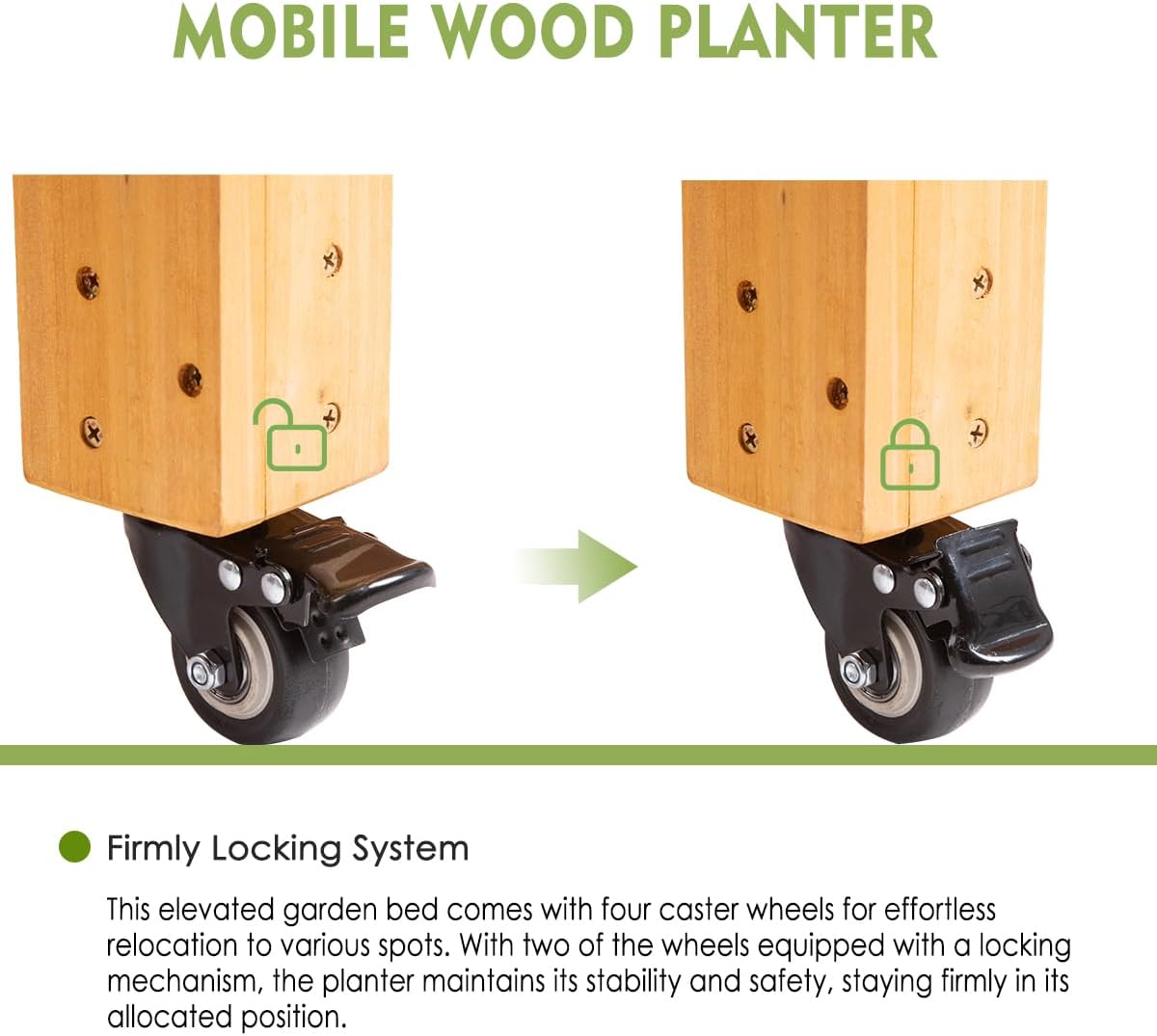 Mobile Wooden Elevated Raised  - Raised Garden Bed ulasan dan harga