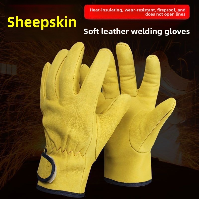 a pair Work Gloves Sheepskin L - Garden Gloves ulasan dan harga