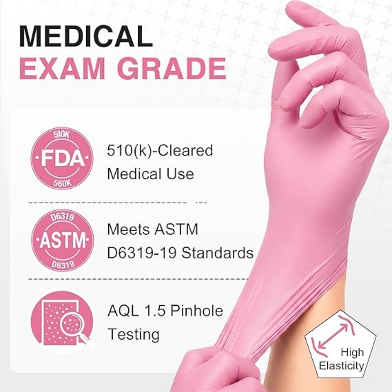 Pink Nitrile Disposable Gloves - Garden Gloves ulasan dan harga