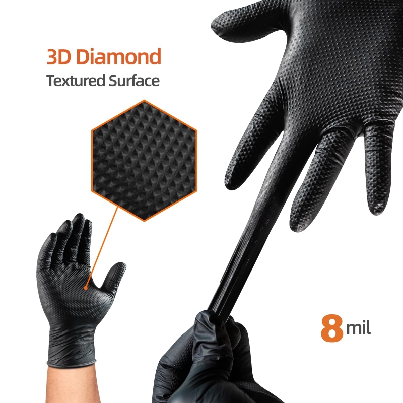 8Mil Heavy Duty Black Nitrile  - Garden Gloves ulasan dan harga
