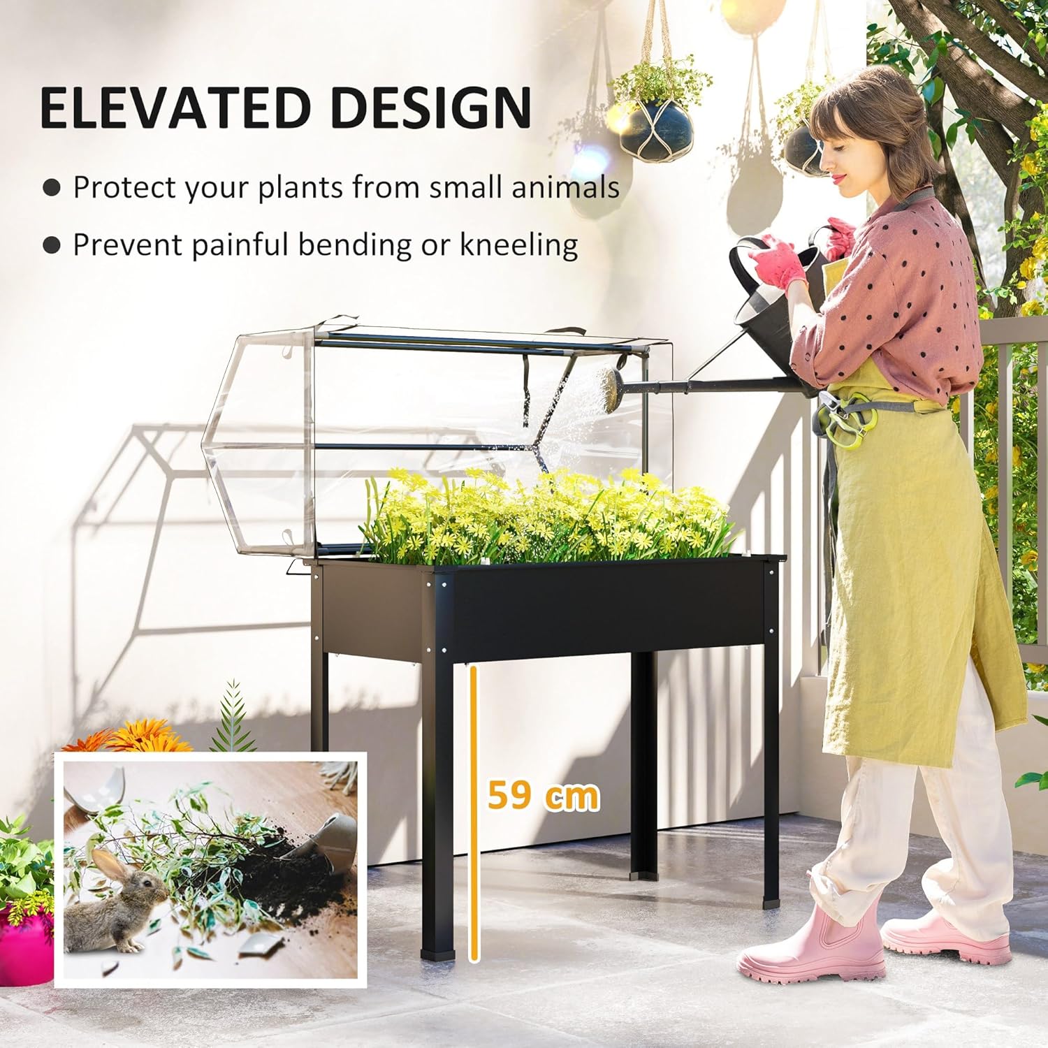 Outdoor Use - Black Raised Gar - Raised Garden Bed ulasan dan harga