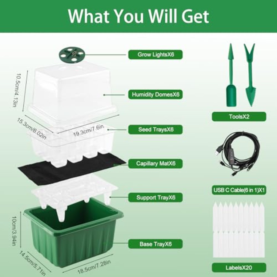 Seed Starter Tray with Light 6 - Seed Starter Tray ulasan dan harga
