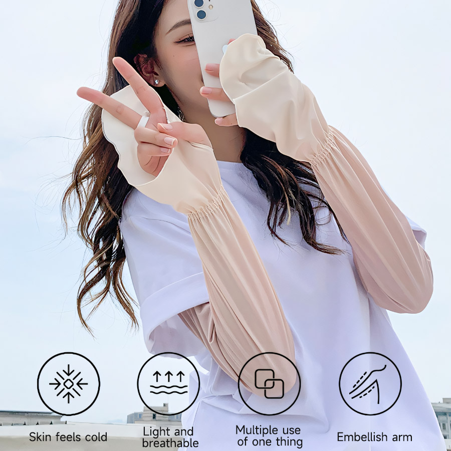 Driving Fingerless Sun Sleeves - Garden Gloves ulasan dan harga
