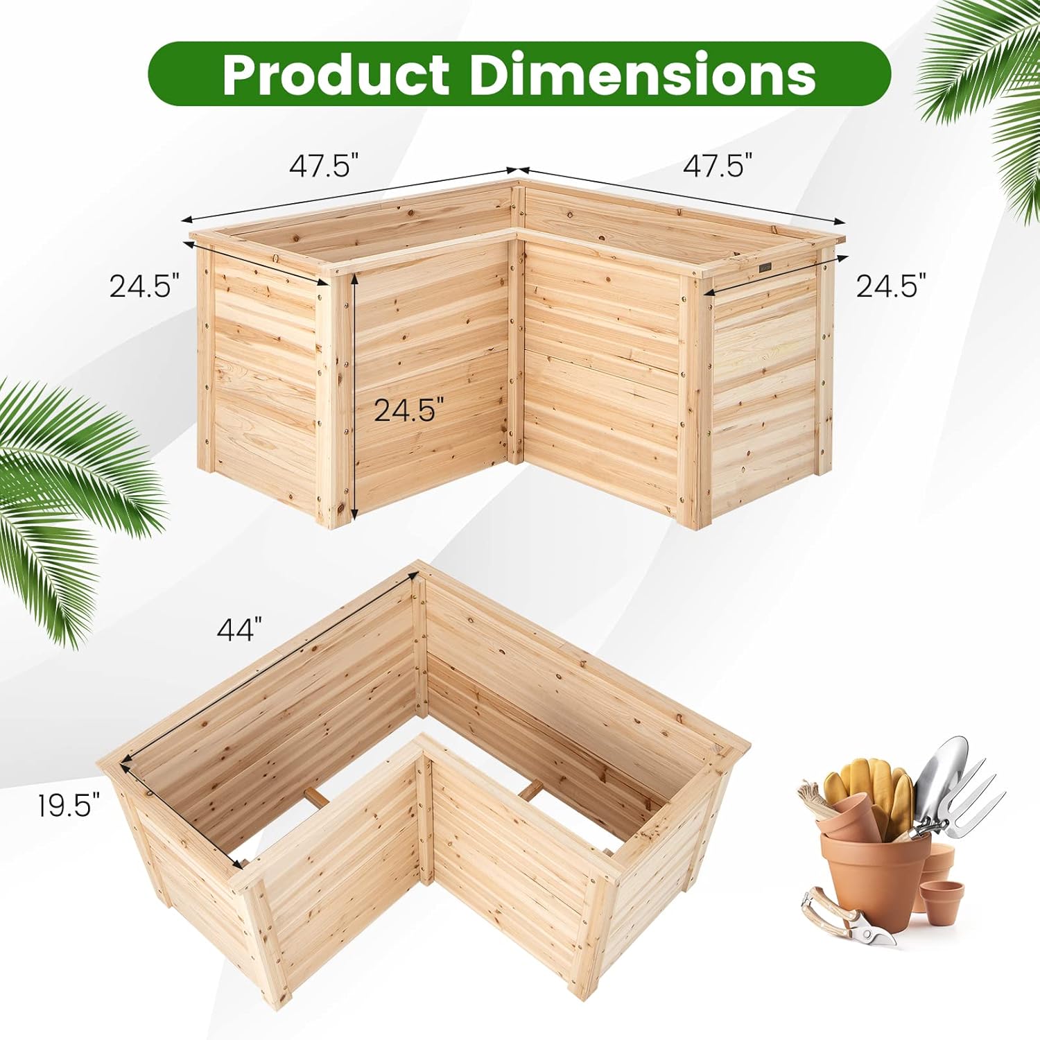 Outdoor Solid Wood Raised Gard - Raised Garden Bed ulasan dan harga