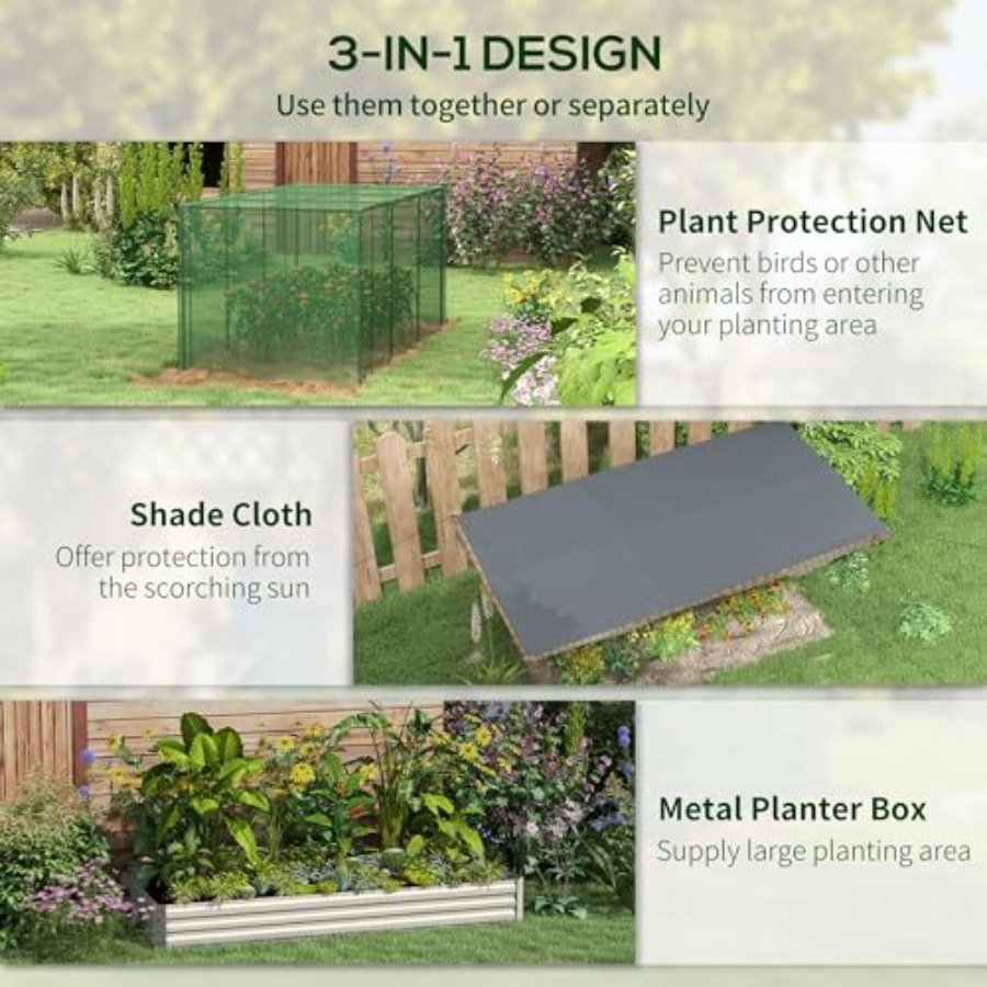 7.3 x 3.4 x 1 ft Galvanized Ra - Raised Garden Bed ulasan dan harga