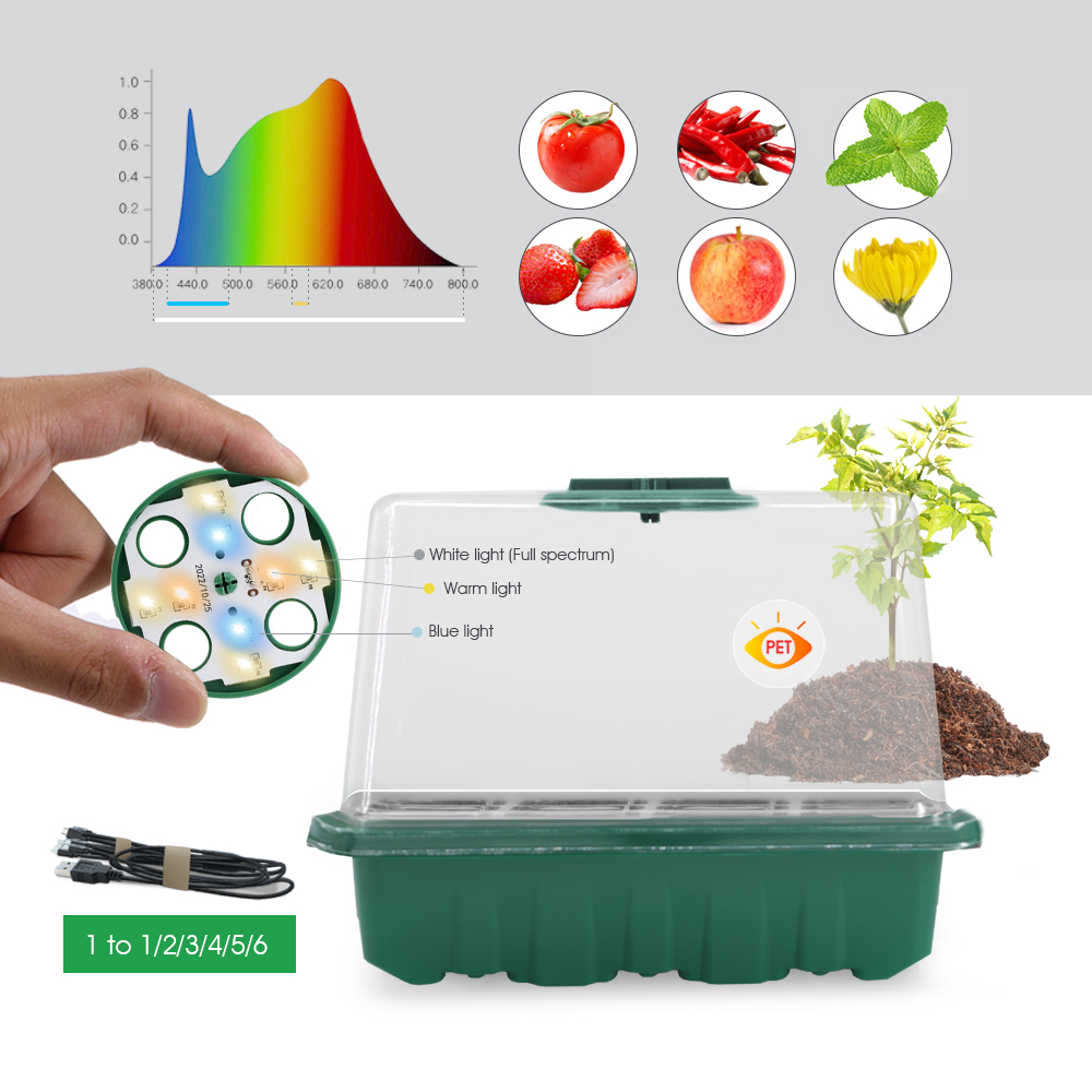 LED Nursery Pots with Grow Lig - Seed Starter Tray ulasan dan harga