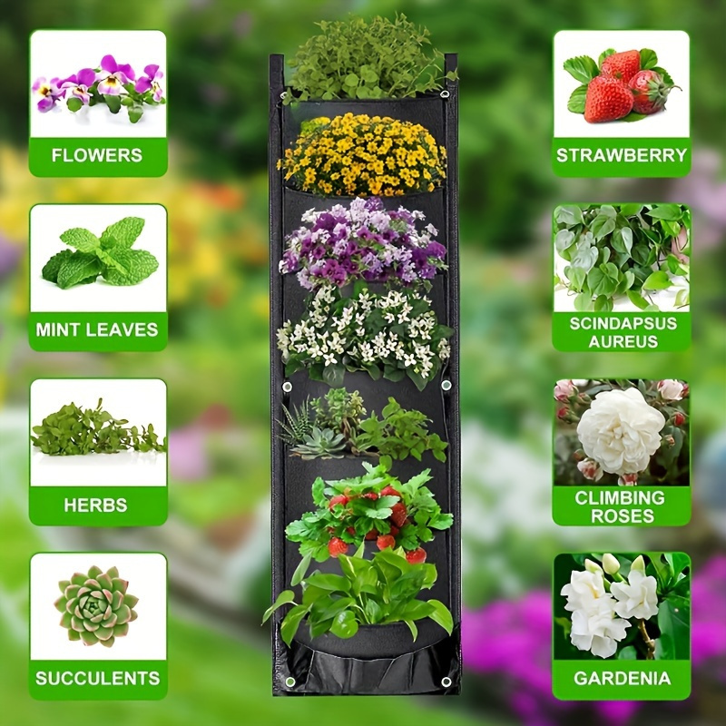 2Pcs 7 Pocket Waterproof Wall  - Vertical Planter ulasan dan harga