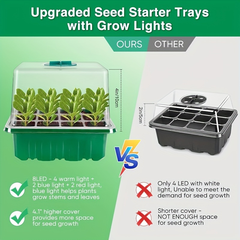 LED Grow Light Garden Plant Su - Seed Starter Tray ulasan dan harga