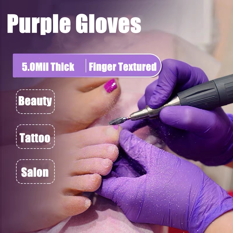 50/100PCS Violet Nitrile Glove - Garden Gloves ulasan dan harga