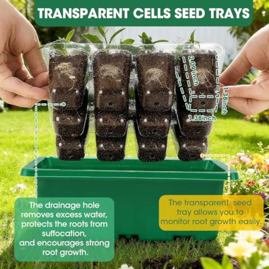5 Packs Seed Starter Tray with - Seed Starter Tray ulasan dan harga