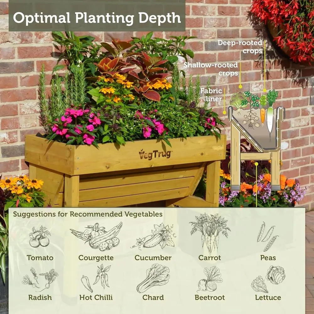 Natural Small 1m Wall-Mounted  - Vertical Planter ulasan dan harga