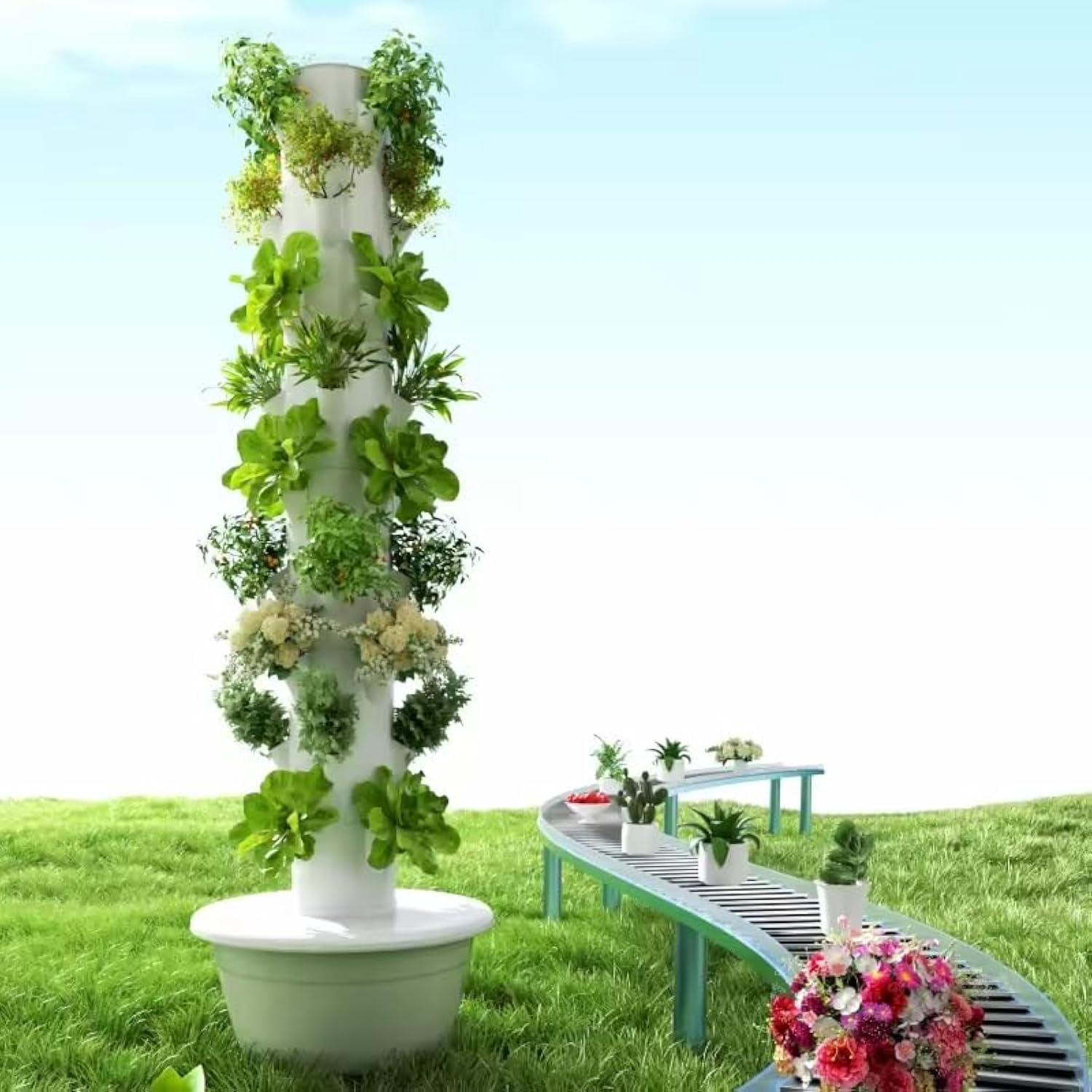 Vertical Hydroponic Grow Tower - Vertical Planter ulasan dan harga